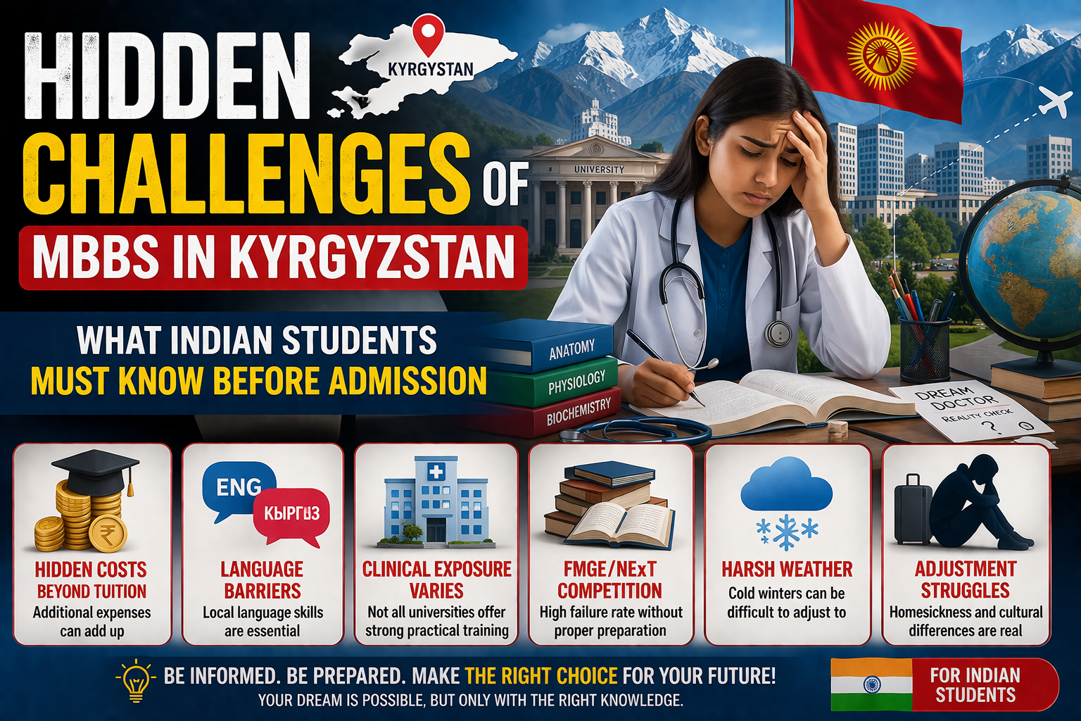 Hidden Challenges of MBBS in Kyrgyzstan: What Indian Students Must Know Before Admission